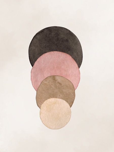 Minimalist abstract shapes - Neutral Beige &amp; Pink Shades 07 by Colors of Spring
