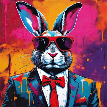 Pop-art Kaninchen 02.71 von Blikvanger Schilderijen