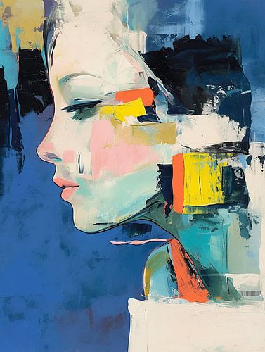 Abstract Portrait of a Woman by Eye catching paintings
