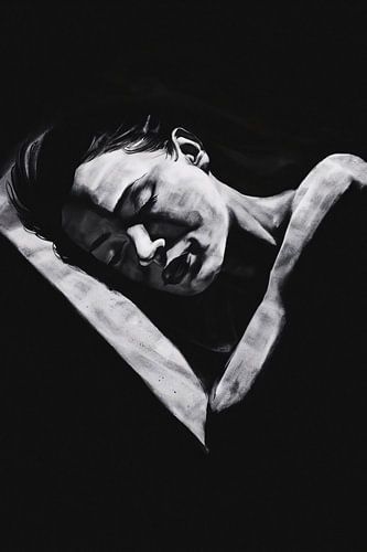 Verstilde abstractie in zwart en wit