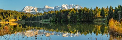 Geroldsee and Karwendel mountains at sunset