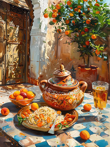Genieten van een Marokkaanse tajine
