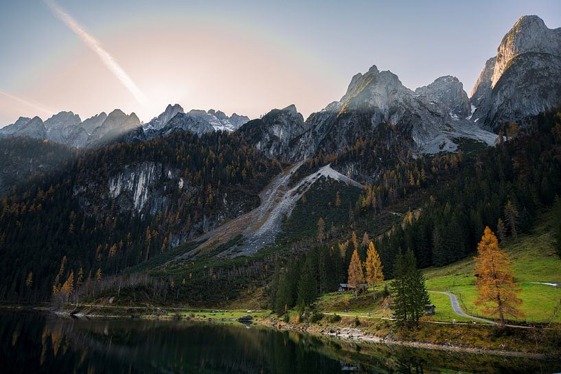 Landschaft am Ufer des Vorderen Gosausee von Sonja Birkelbach