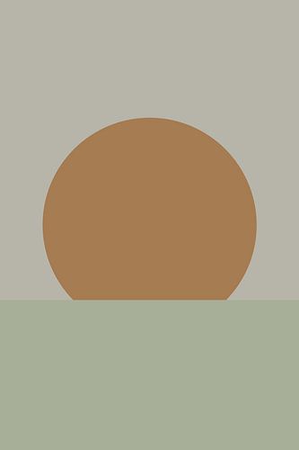 Minimalistisch abstract landschap in neutrale kleuren