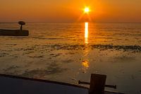 Droogvallen op de waddenzee