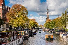 Amsterdamse Prinsengracht in de herfst van Jeroen de Jongh Fotografie