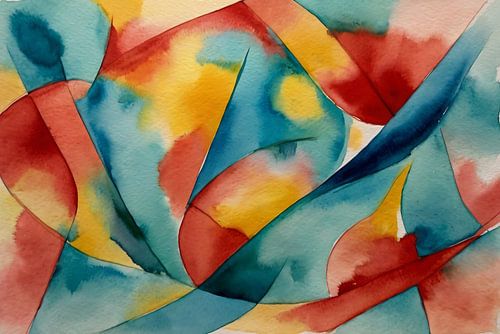 Abstraction tourbillonnante à l'aquarelle