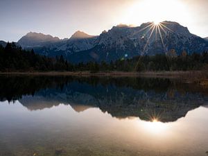 Lever de soleil sur le lac de Lutten