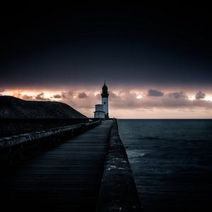 At the end of the pier