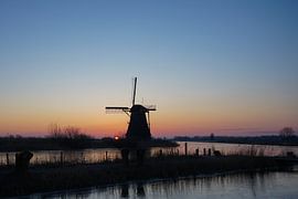 Ochtend zon op de molen