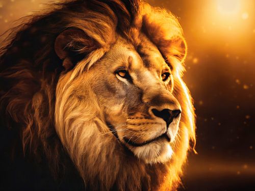 Generatieve AI leeuwenkop