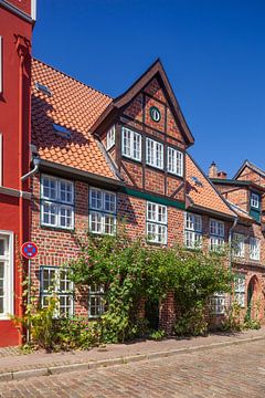 Historic half-timbered houses, old town, Lüneburg