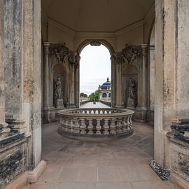 Dresden Zwinger – The ornament beneath the Crown Gate by Wandbilder Onlineshop