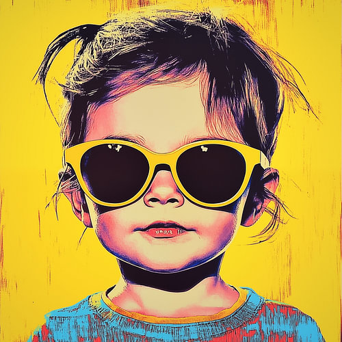 Meisje in popart