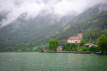 Silence before the Storm: Brienz, the Church and the Mountain by Bart Ros