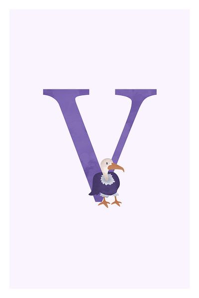 Alphabet V by Walljar