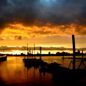 Zonsopkomst Roermond van Benny Van Bockel