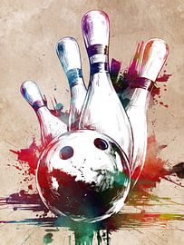 Bowling sport art #bowling #sport by JBJart Justyna Jaszke