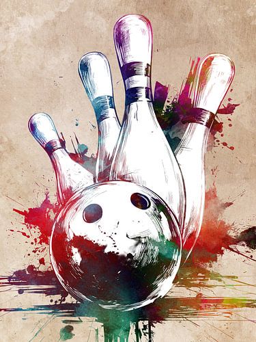 Bowling sport art #bowling #sport by JBJart Justyna Jaszke