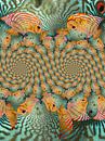 Double spirale de poissons tropicaux par Tis Veugen Aperçu