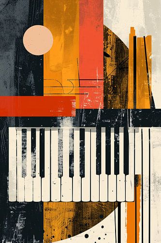 Abstract Pianomelodie in Kleur