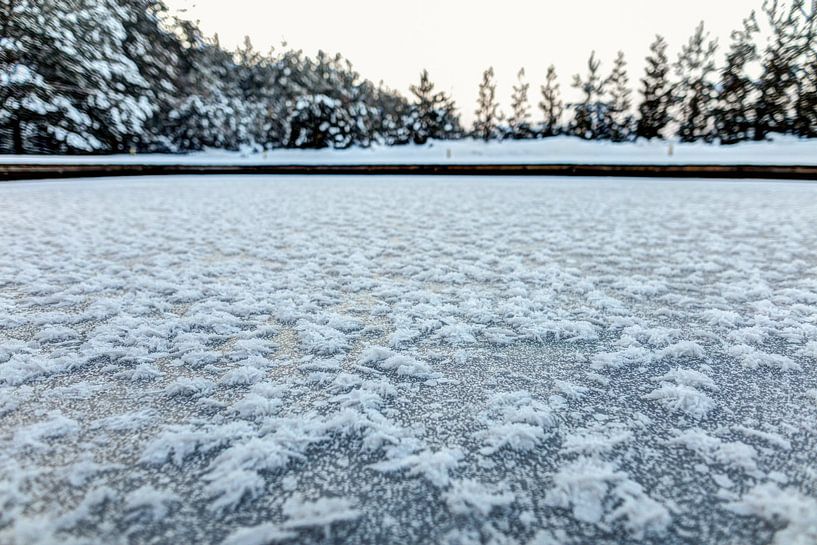 Surface texture of the frozen lake by Yevgen Belich