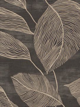 Motif botanique en taupe et marron sur Japandi Art Studio