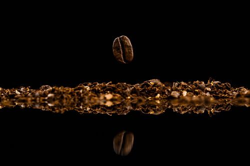 Floating coffee bean