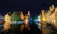 Night view of Bruges by Menno van der Haven thumbnail