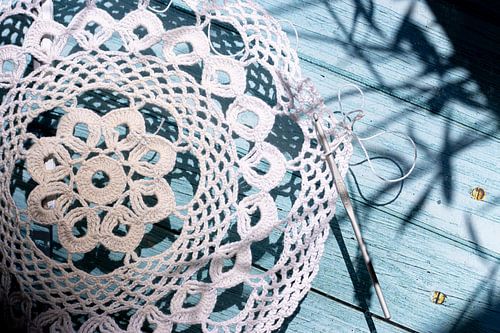 Herinnering in draad, vintage borduurwerk.