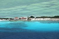 Bonaire, White Slave with the old salt works.