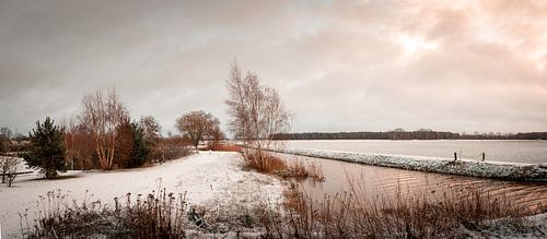 Winterse stilte bij het eerste zonlicht