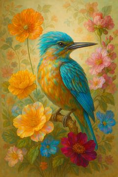 Ijsvogel in Bloei – een kleurrijke ode aan de natuur van But First Framing