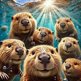 Group of Beavers von Eric Nagel