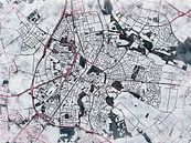 Kaart van Sittard in de stijl 'White Winter' van Maporia thumbnail