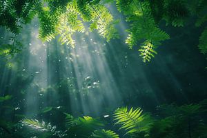 Magisches Licht im Wald