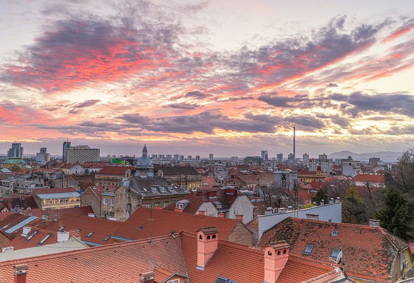 View skyline Zagreb - Croatia by Marcel Kerdijk