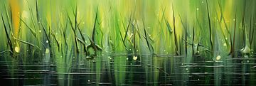Abstract surrealistisch gras achtergrond van Art Bizarre