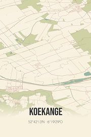 Vintage map of Koekange (Drenthe) by Prints of Place
