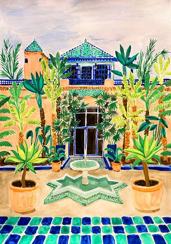 Marokkanische Oase im Innenhof