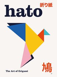 No12 Hato Origami Geometric Poster