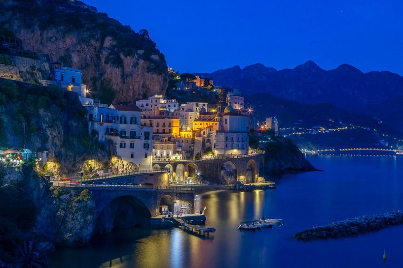 Amalfi Coast - Atrani at the blue hour by t.ART