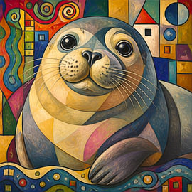 Adorable petit phoque sur Jutta Maria Pusl
