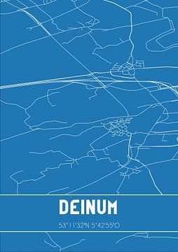 Blueprint | Map | Deinum (Fryslan) by Rezona