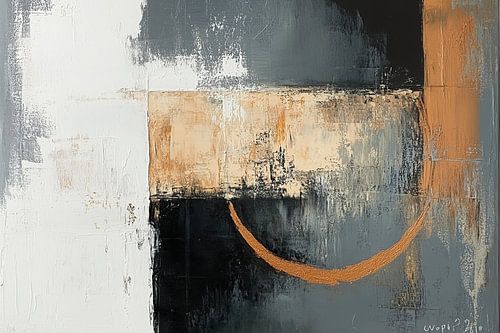 Abstract | Orange Contrast Canvas