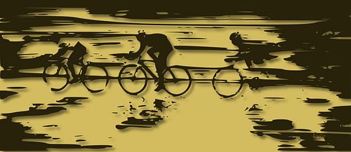 Cyclists in bad weather by ! Grobie