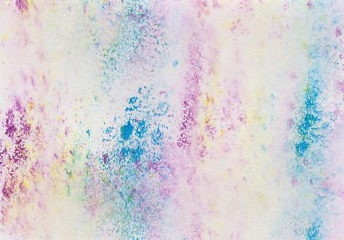 Aquarelle peinte à l'aquarelle en bleu, violet et jaune