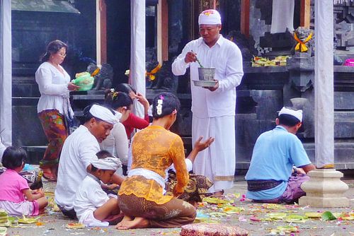 Rituele zegening, Bali.