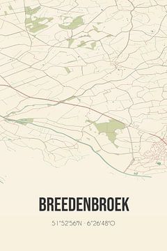 Vintage landkaart van Breedenbroek (Gelderland) van Rezona