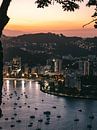 Vue sur Rio de Janeiro au coucher du soleil depuis le Pão de Açúcar par Michiel Dros Aperçu